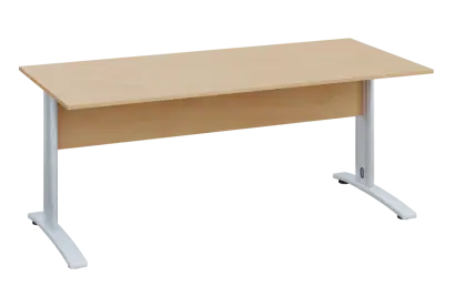 EPK 18 - 18 stůl kancelářský, kovová podnož bílá, deska 18 mm, široký 1800 mm, bříza irská